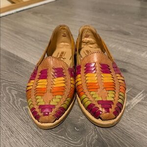 Colorful Woven Leather Sandals